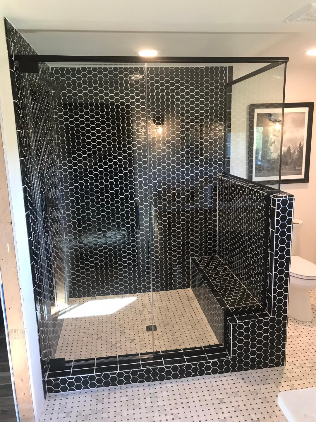 custom shower glass enclosure