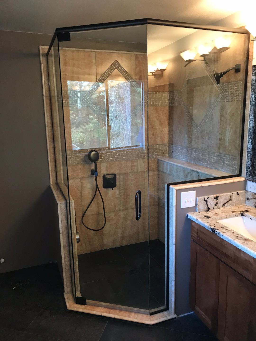 glass shower stall