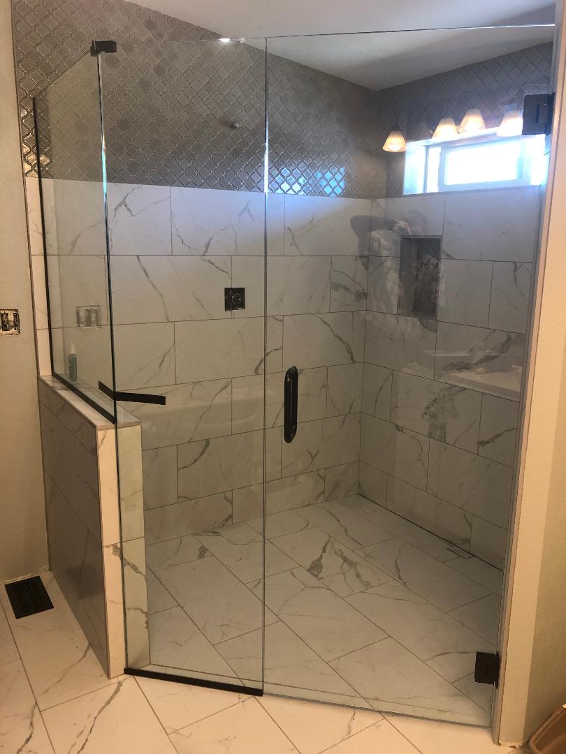 glass shower surround