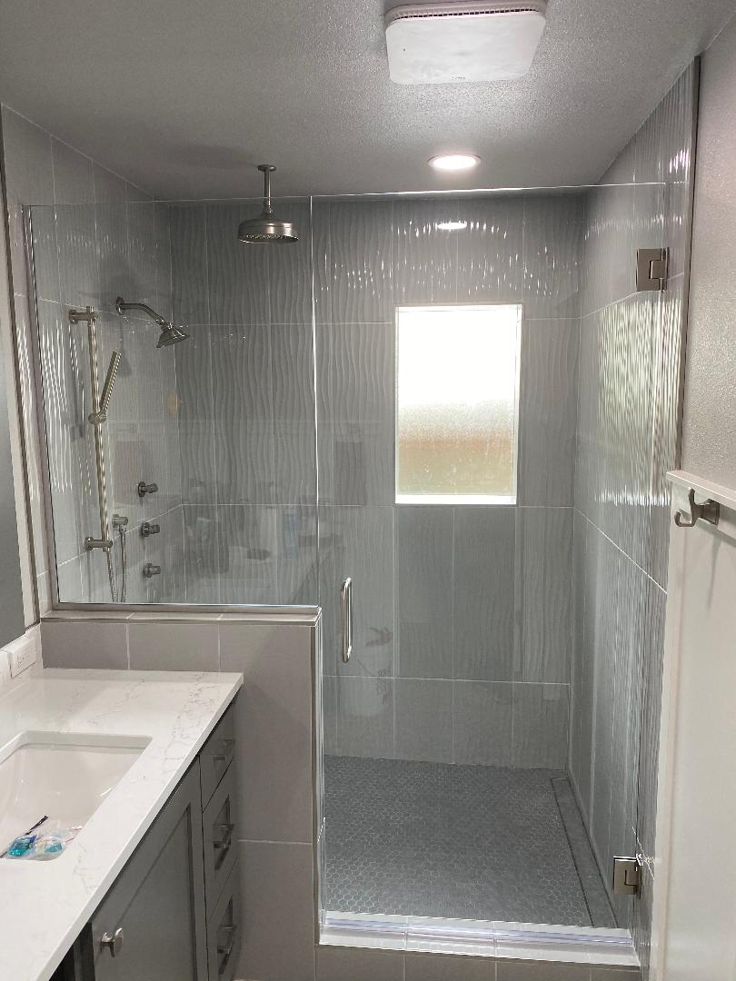 glass shower wall